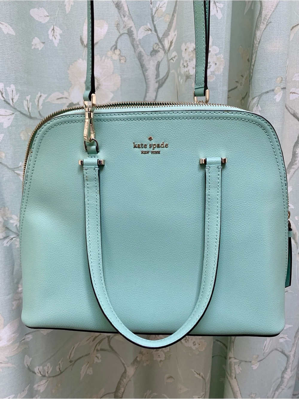 kate spade mint leather dome satchel in mint